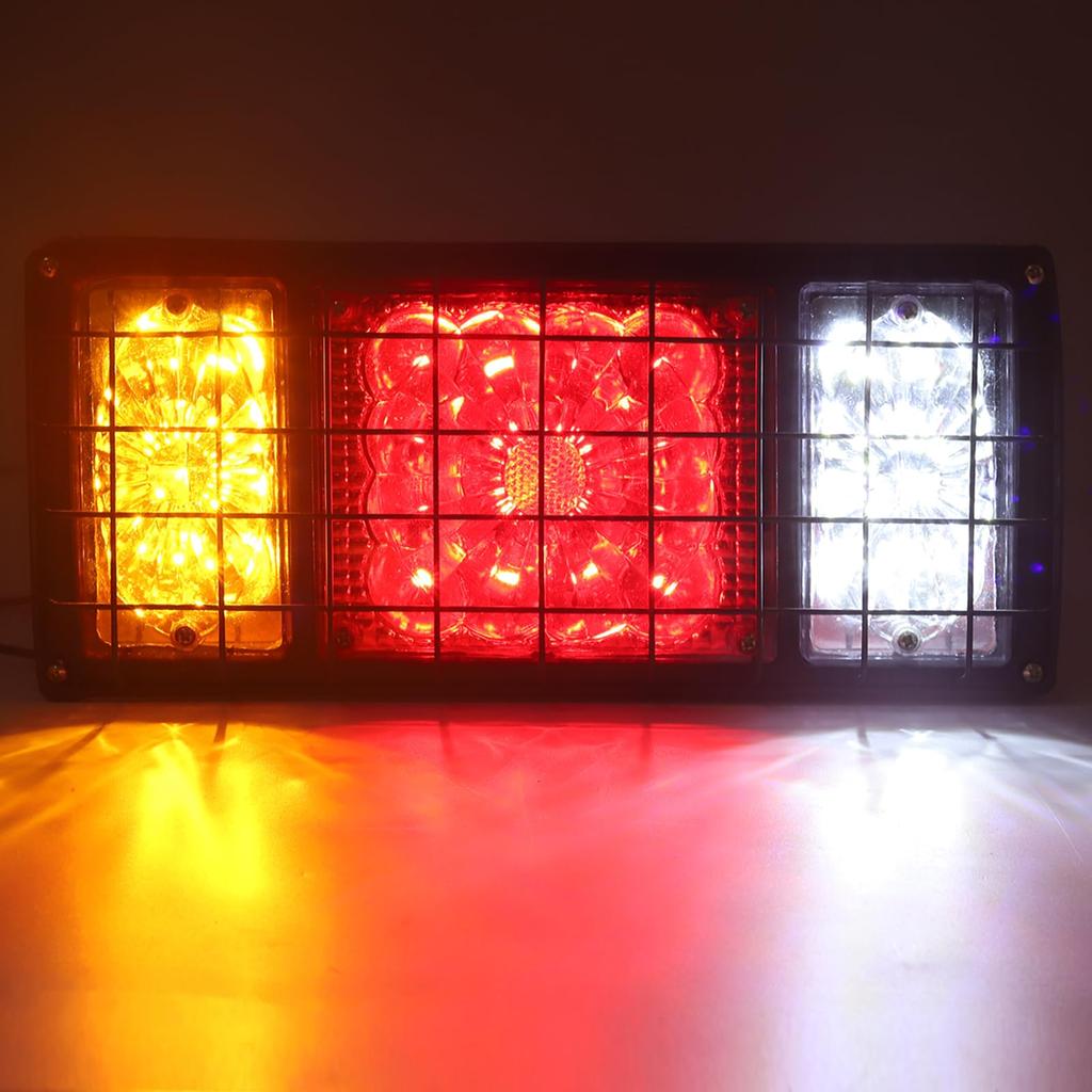 Aoling Truck Tail 12V Car Trailer Tail Waterproof LED Tail Lights for Universal and Square Set of 2 Lights, Lights, 4-Function Trailers, Boats, More,