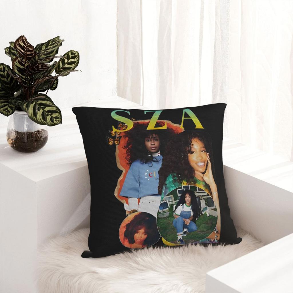 Sza Ctrl Цветочный Мальчик Sza Наволочка Полиэстер Чехол для Подушки Декорации Винтаж Панк Музыка Рэп Чехол для Подушки-плед Дом