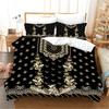 Ethiopian Eritrean Black Boho Paisley Polyester 3pcs Bedding Sets Single Double Bed Duvet Cover Set And 2pcs Pillow Cover