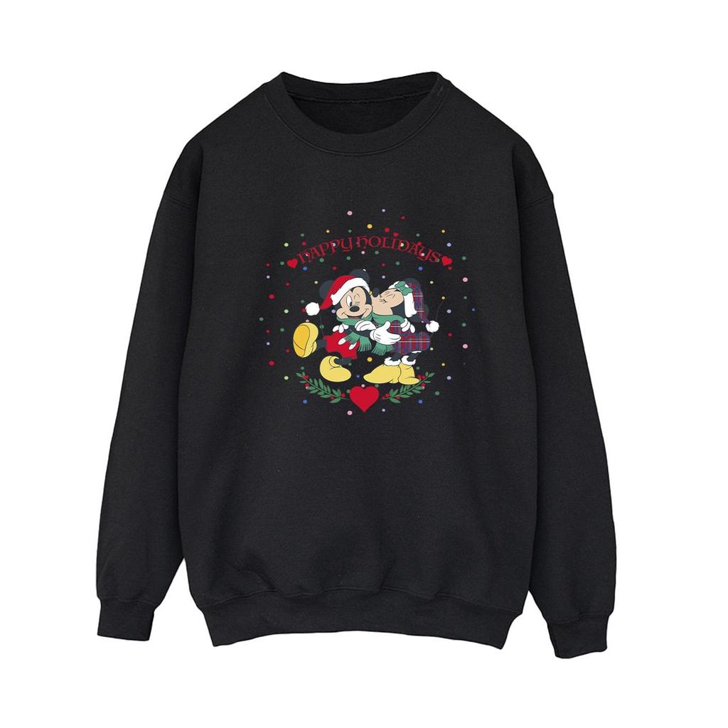 Disney Womens/Ladies Mickey Mouse Mickey Minnie Christmas Sweatshirt