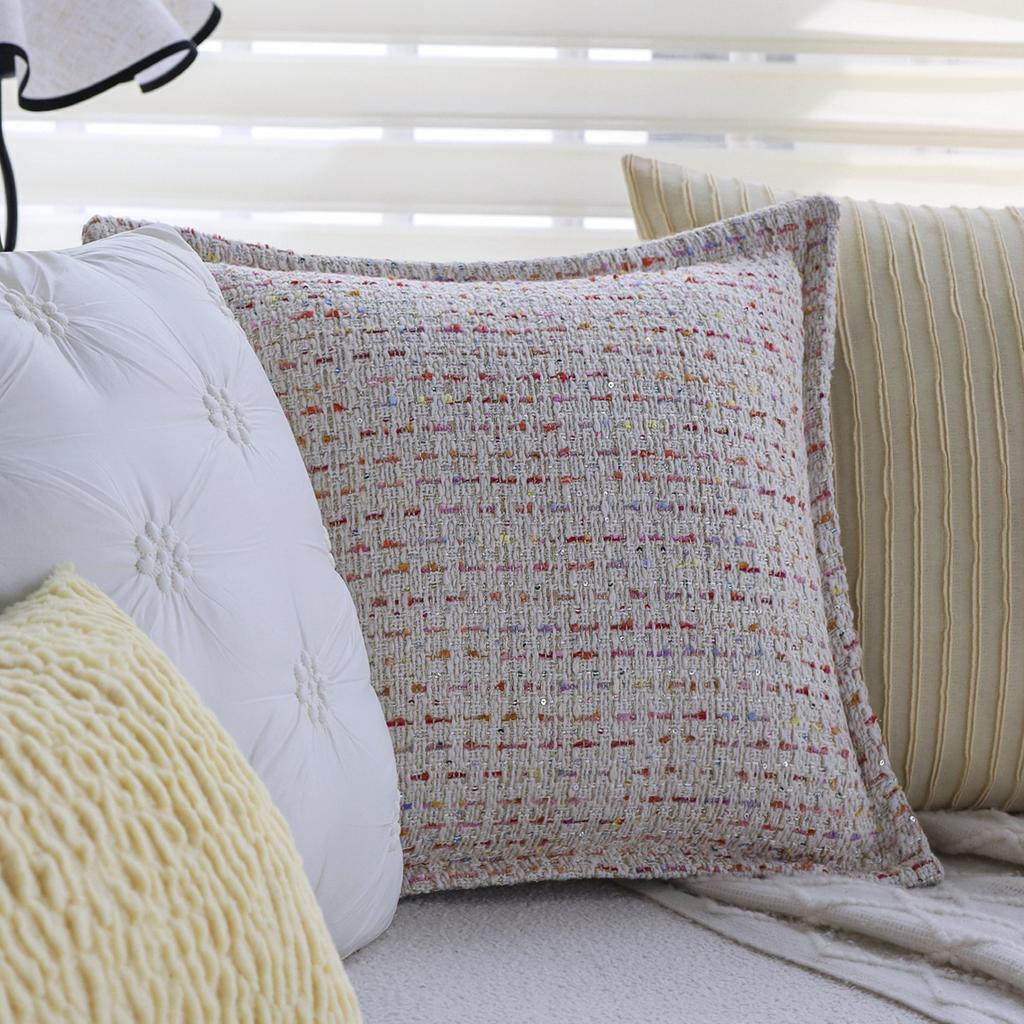 Наволочка в кремовом стиле, подушка для гостиной, диванная подушка-модель, подушка для спальни, прикроватная подушка, подушка для эркера, с наполнителем, украшение для дома