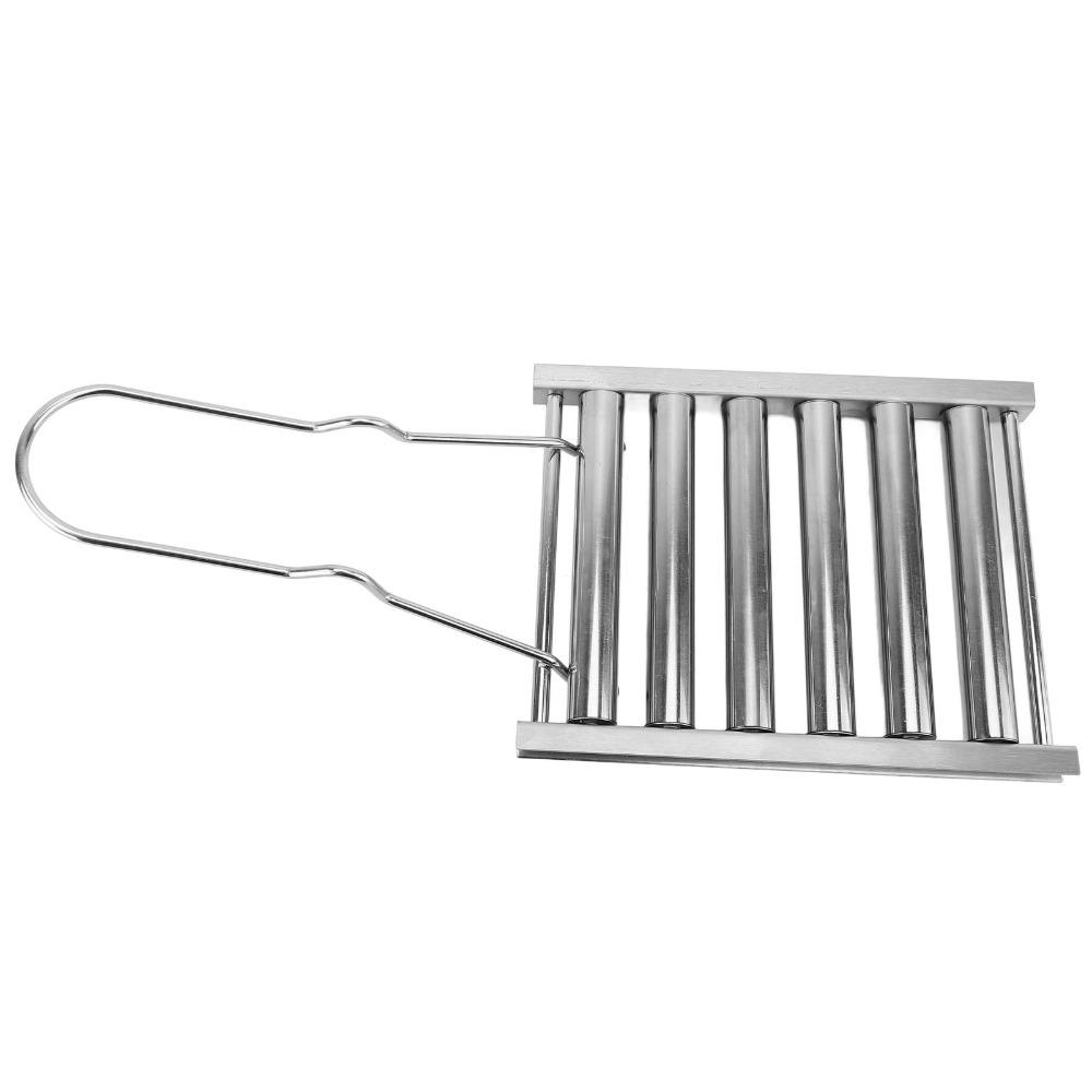 Detachable Handle Hot Dog Roller Stainless Steel BBQ Grill Rack Sausage Grill Barbecue Grilling