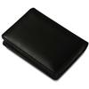 RATOM Soft Sheepskin Leather Business Card Holder for Men Large Capacity 60 100% (Genuine Leather, Cards) (Black)