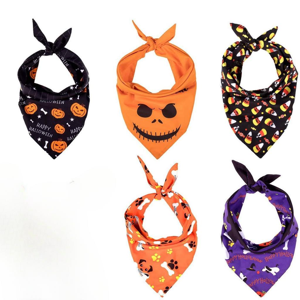 Halloween Pet Drool Scarf Cat Dog Triangle Scarf Pet Holiday Atmosphere Scarf Fun Pet Accessories Christmas Pet Supplies