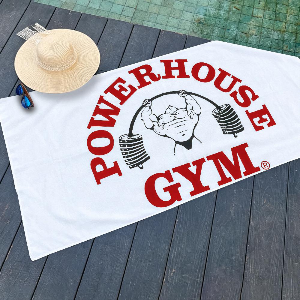 Модный принт Powerhouse Gym Полотенце для сушки Полотенце для ванны Применимо для легкого плавания Кемпинга Йоги Пляжа На улице