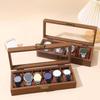 Walnut Wood Wooden Watch Box Soft Watch Pillow Watch Display Box Watch Storage Box  Birthday Gift