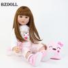 BZDOLL 60cm Reborn Toddler Doll Girl (Soft Silicone Limbs, Cloth Body) 24inch Princess Baby Alive Bebe Lovely Birthday Gift Play House Toy