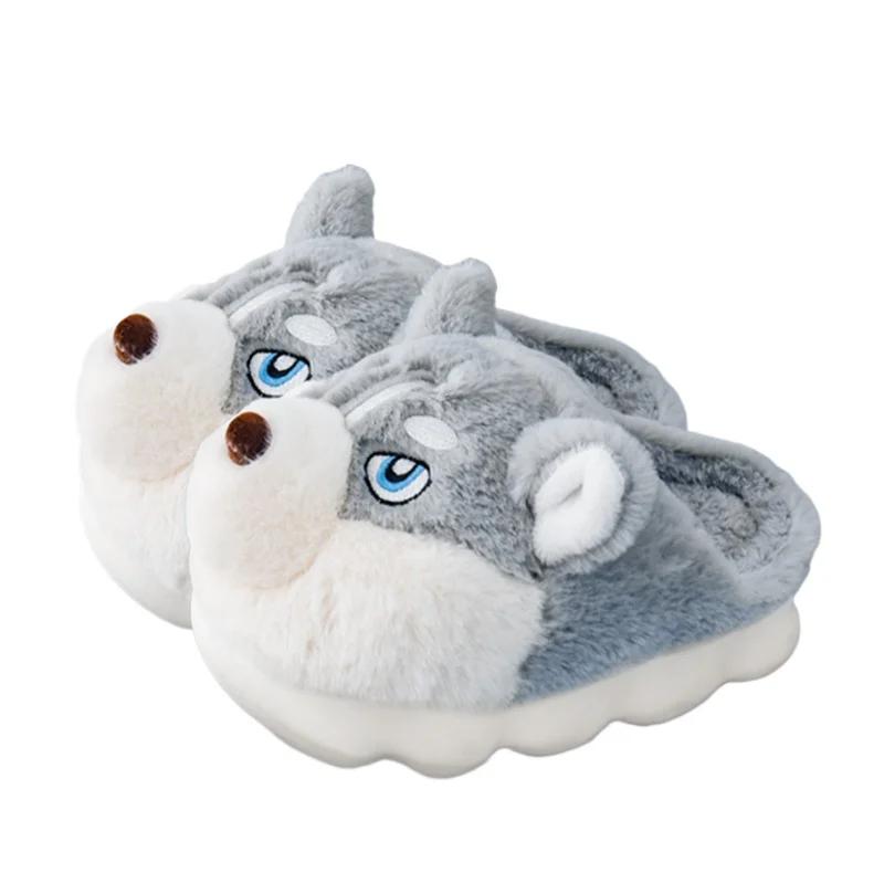 Fashion Winter Men's Bag Heel Cotton Slippers Indoor Home Thick Bottom Shoes Cute Plush Warm Footwear Coldproof Casual Slippers