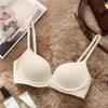 Женский цельный бюстгальтер, удобный без стального кольца, маленькая грудь, бесшовное нижнее белье со сборками, тонкий сексуальный бюстгальтер, невидимый бюстгальтер