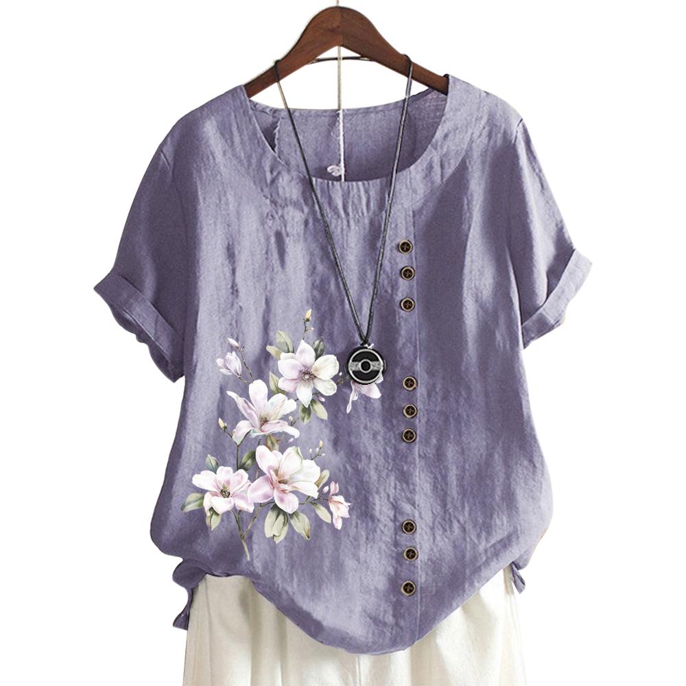 Casual and Cool Women's Cotton T-Shirt with 11 Trendy Print Options