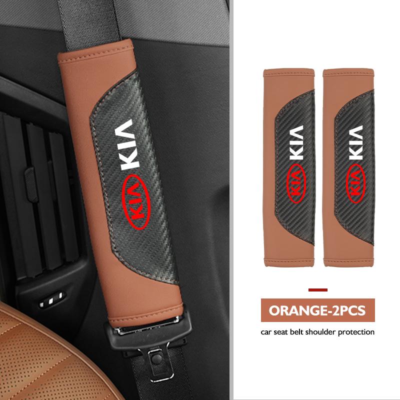 For KIA Car Interior Accessories Auto Seat Belt Cover Shoulder Pad Cerato Soul Venga Forte Spectra Sedona Niro CadenzaCH0