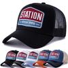 Unisex Baseball Cap Classic STATION Letter Pattern Mesh Cap Men And Women Breathable Streetwear Summer Trucker Hat