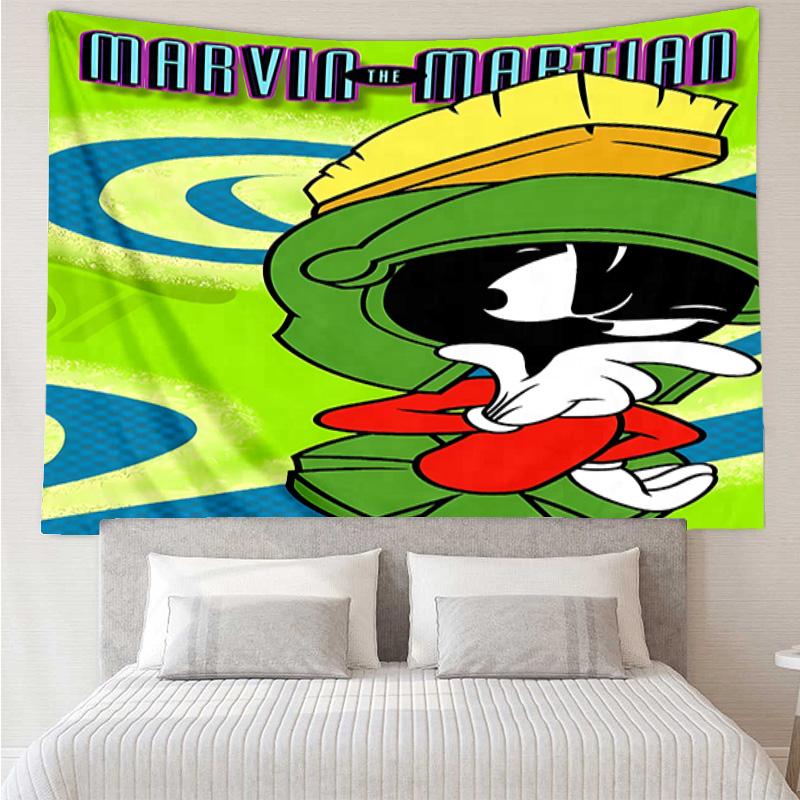 Marvin the Martian1 Tapestry for Bedroom Aesthetic Classroom Tapestries Wall Hanging for Living Room Dorm Office,Ideal Creative Gift