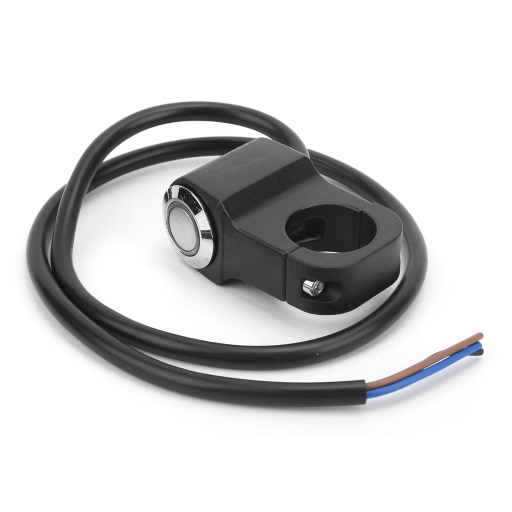 78in 22mm LED Indicator Light Motorcycle Switch Handlebar ONOFF Universal for ATV UTVBlue Light
