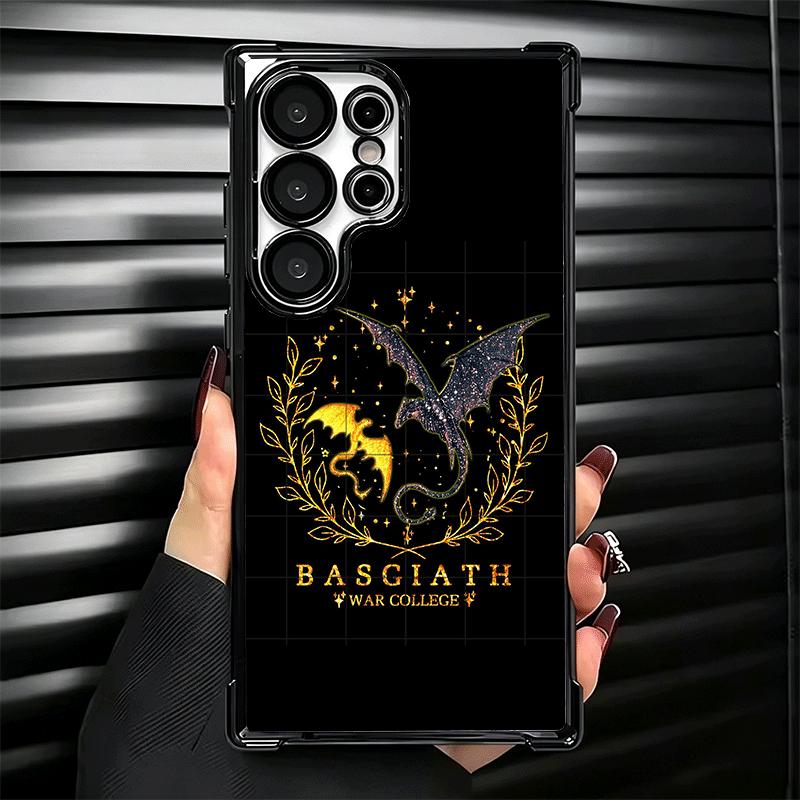 F-Fourth W-Wing Dragon Plating Phone Case For Samsung Galaxy S24 S25 FE S26 Edge S23 Ultra S22 S21 Plus S20 Anti-Fall Airabag Co