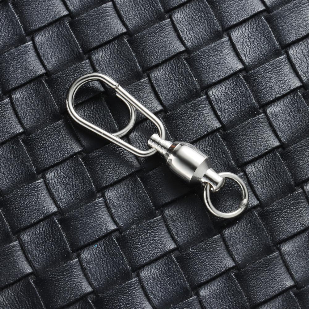 Стальные крючковые рыболовные принадлежности Snap Rolling Bearing Swivel Oval Connector Jig