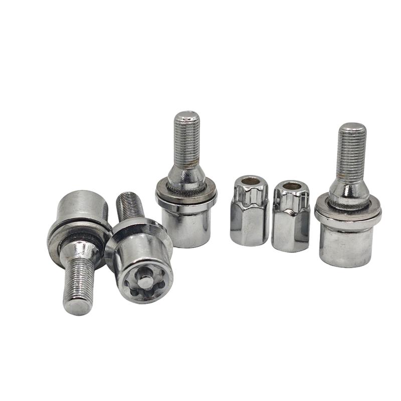 M12*1.25 Anti-theft Wheel Screw Bolt Lock Nut Key Adapter For Peugeot 206 308 3008 207 CC SW 508 Citroen Berlingo C3 Pluriel C5