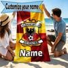 Custom Name Personalized Go Ahead Eagles Print Beach Towel, for Trip Camping Beach Party Home Decor, Birthday Gift for Family & Friends