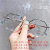 Women's Glasse Finished Myopia with Less Degree Round Myopia Eyewear Diopter -0.5 -0.75 -1.25 -1.5 -2.0 -2.5 -3.0 To -6.0
