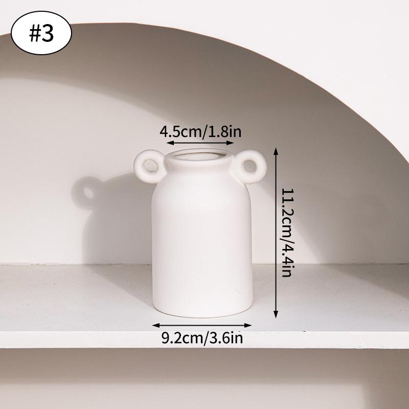 Ins White Ceramic Vase Room Decor Modern Ceramic Flowers Bottle Decorative Aesthetic Flowers Vase Wedding Home Decoration