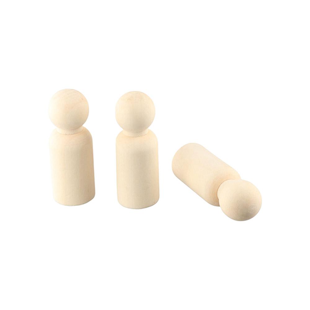 Male Female Blank Puppets Handmade Wooden Peg Doll Wedding Decoration Unpainted Figures Wood Crafts