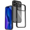 Protective Case - E.F.Connection - for iPhone 17 Pro - Shockproof - Transparent - Black Silicone