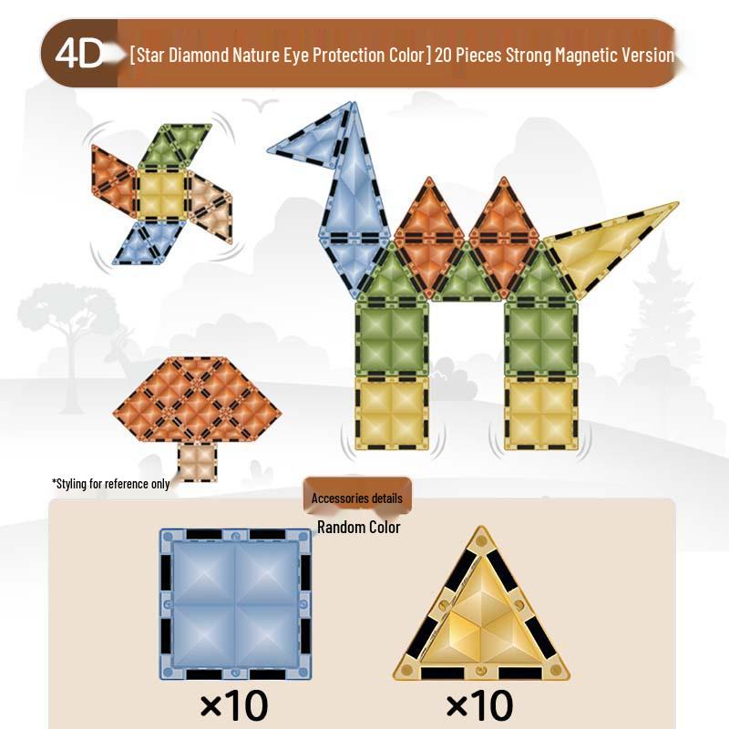 Магнитные плитки для окон «Изумруд»: Образовательные строительные блоки для детей