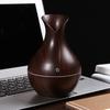 Мини-увлажнитель воздуха в форме вазы с текстурой дерева, тихий, с холодным паром, USB, настольный диффузор для автомобиля, офиса, комнаты, спальни