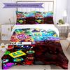 3pcs Duvet Cover Set (1*Duvet Cover + 2*Pillowcase, Without Core), Geometry Dash Print Soft All‑Season Bedding Set, Home Bedroom Decor Gift