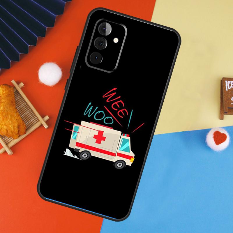 Чехол для Samsung Galaxy A13 A23 A33 A53 A15 A25 A35 A55 A51 A71 A12 A32 A52 A14 A34 A54 с надписью EMT EMS Ambulance