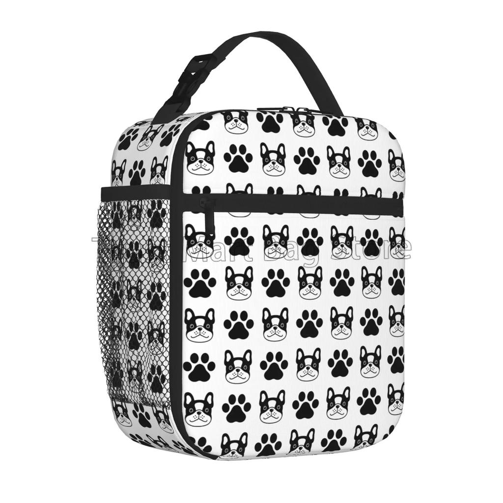 Французский бульдог щенок мордашка изолированный ланч-бокс для работы школы пикника многоразовый портативный термохолодильник ланч-бокс для женщин и детей