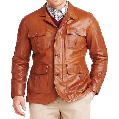 Мужской кожаный пиджак из овечьей кожи цвета манго, пиджак для встреч, пальто для вечеринок и клубов, свадебный пиджак, подарок на свадьбу