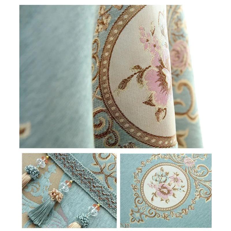 Высококачественная скатерть с кисточками и вышивкой, европейская жаккардовая скатерть из окрашенной пряжи шениль, классическая скатерть для кофейного столика