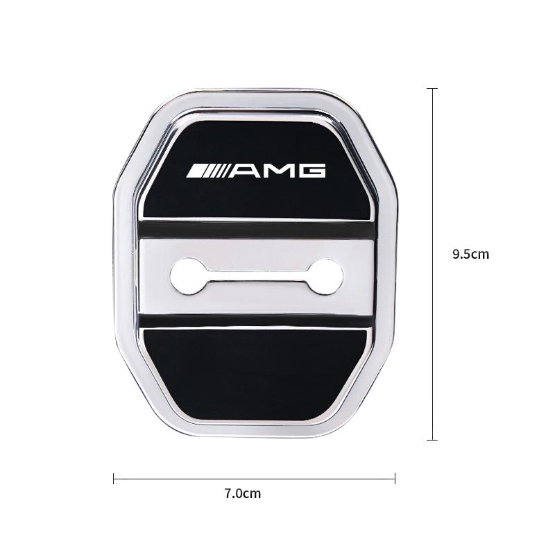 4Pcs Silicone Car Door Lock Cover Protective Buckle Cover Sticker For Mercedes Benz AMG W203 W206 W220 W205 W211 W212 W201 W168 WS4