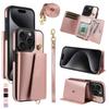 Кошелек Наплечный ремень Чехол для телефона Для iPhone 16 15 14 13 12 11 Pro Max Модный шнурок Кожаный чехол с отделениями для карт Для 16 15 14 Plus
