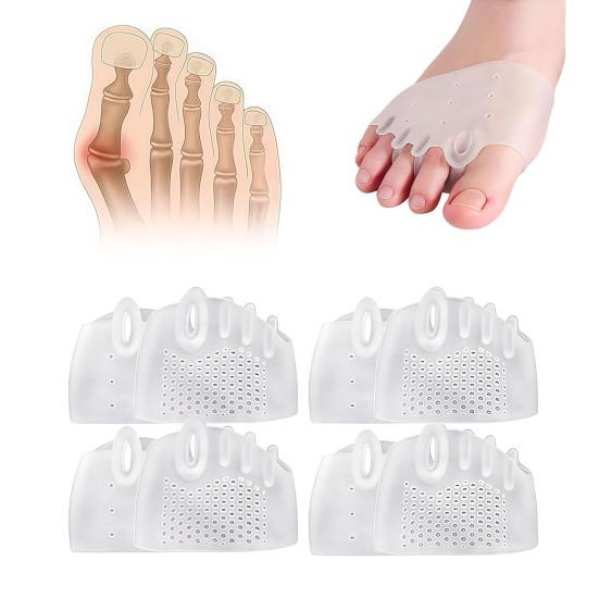 2 Pairs Toe Separator Silicone Bunion Corrector for Women Men Pain Relief Correction Device for Overlapping Toes Hammer Toe & Foot Alignment
