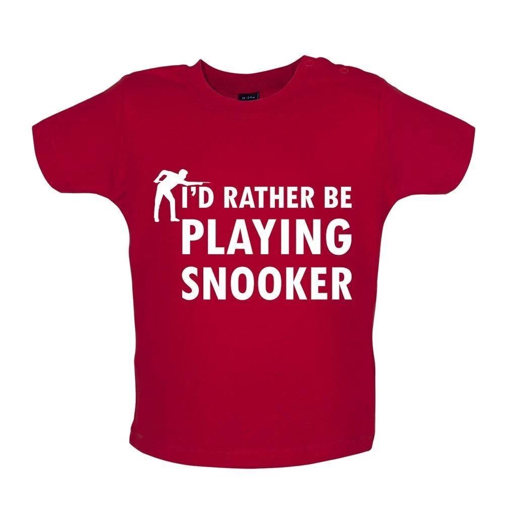 I'd Rather Be Playing Snooker - Baby Kids Boys Girls Unisex T-Shirt / Babygrow - 147 Crucible Ronnie