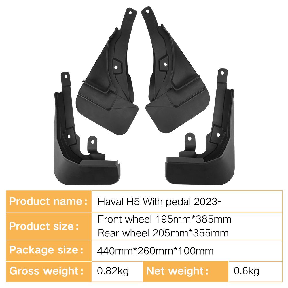Mudflaps Mudguards for Haval H5 with Pedal 2024 Car Fender Tire Parts Mudguards Tire Fenders Mud Flaps Wheel Guards Accessories