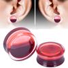 Blood Red Liquid Filled Ear Plugs Flesh Tunnels Earrings Saddle Gauges Jewelry