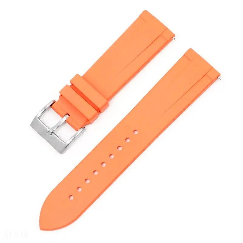 Премиум-ремешок из фторкаучука, быстросъемный ремешок для Omega Rolex Seiko, пряжка из нержавеющей стали, 20/22 мм, ремешок для часов, браслет для мужчин и женщин