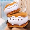 2 размера Печенье Плюшевая Кошка Подушка Масляное Печенье Кошка Милая Игрушка Фото Реквизит Декоративная Детская Подушка Кукла
