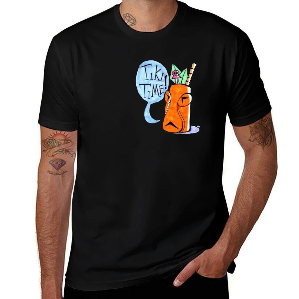 Tiki Time Tiki Drink In A Tiki Mug Tshirt Comfortable Workout Short Sleeve Shirt