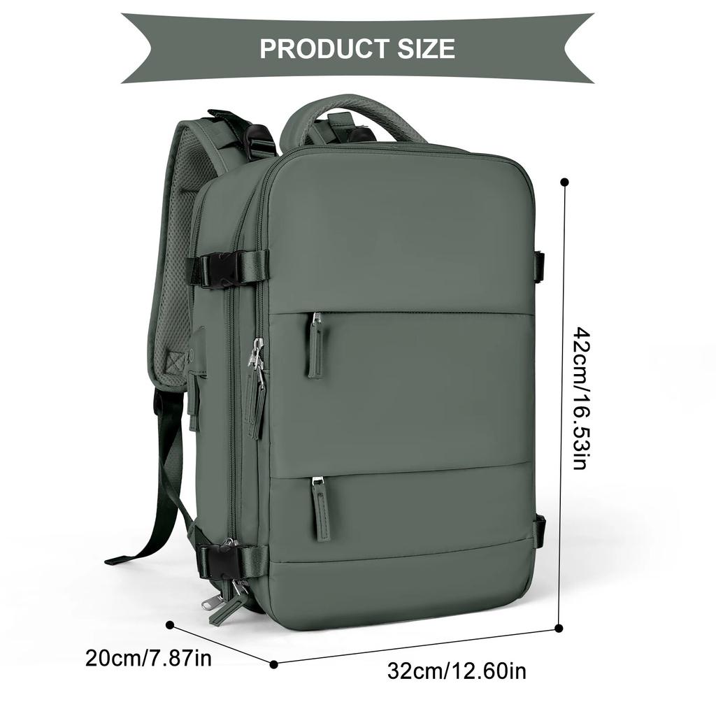 Рюкзак для путешествий большой емкости, рюкзак для ноутбука для ручной клади для женщин, водонепроницаемая сумка для деловых полетов, мужской рюкзак