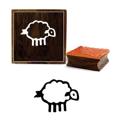 Printtoo Sheep Design Scrap-Booking Деревянный резиновый штамп Ремесленный блок-дневник-2 x 2
