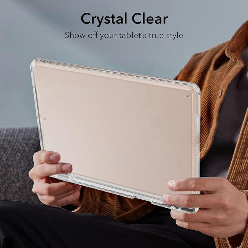 Tablet Case For iPad 10.2 (2021)/(2020)/(2019)/Air 10.5 Inch (2019)/Pro 10.5-inch (2017),Corner Protection Clear Acrylic+TPU Cover