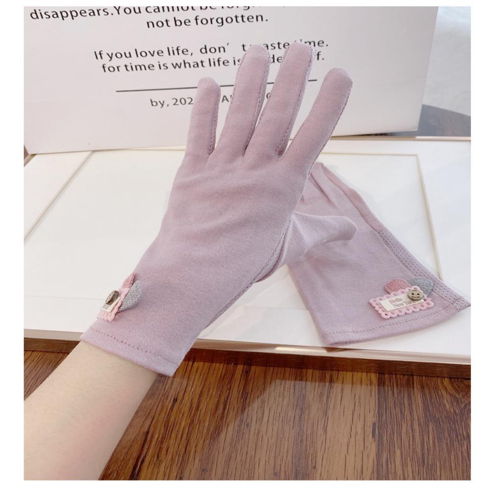 Cotton Breathable Cotton Gloves Thin Anti-Slip Gloves Fashion Sun Protection Gloves Driving
