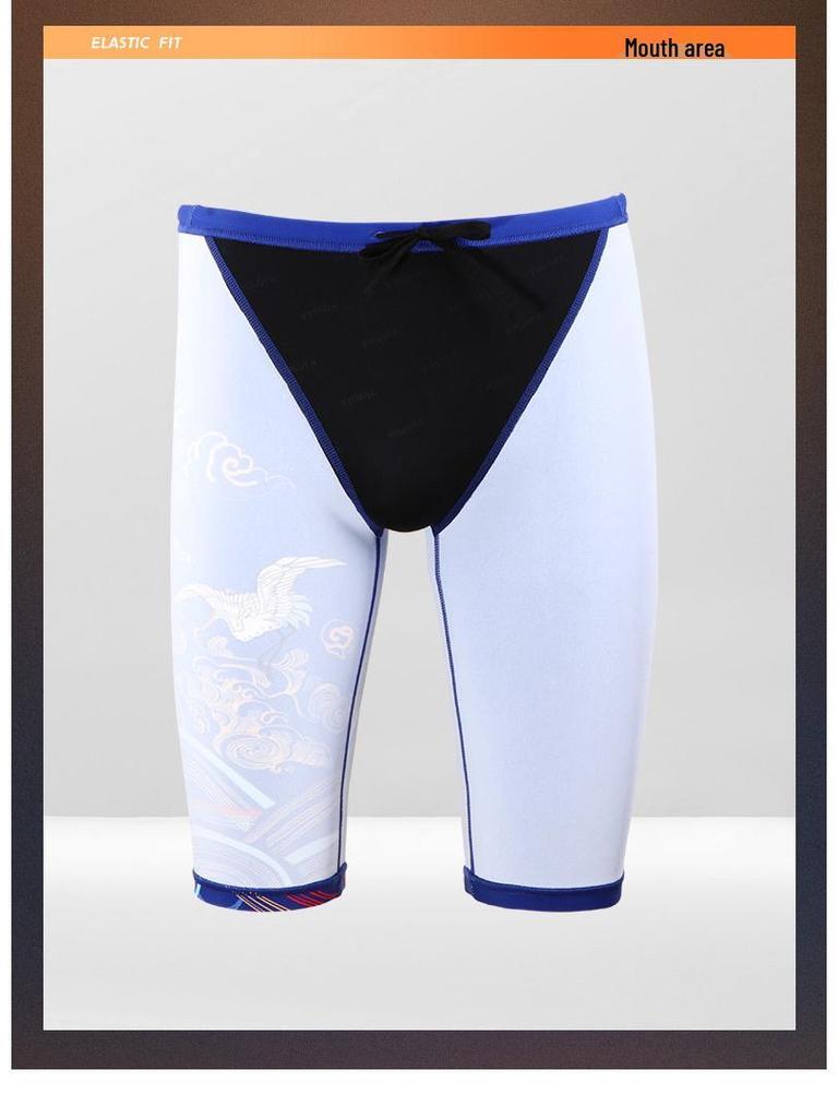 Мужские гоночные плавки Yingfa 2024: Быстросохнущий, профессиональный дизайн с пятью точками для взрослых и подростков.