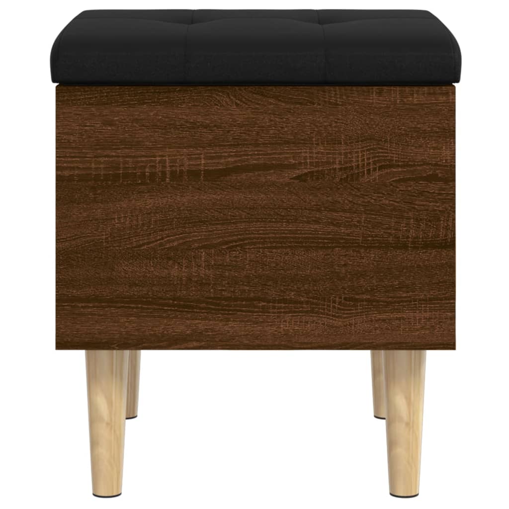 Storage Bench in Brown Oak Look 42 x 42 x 46 cm