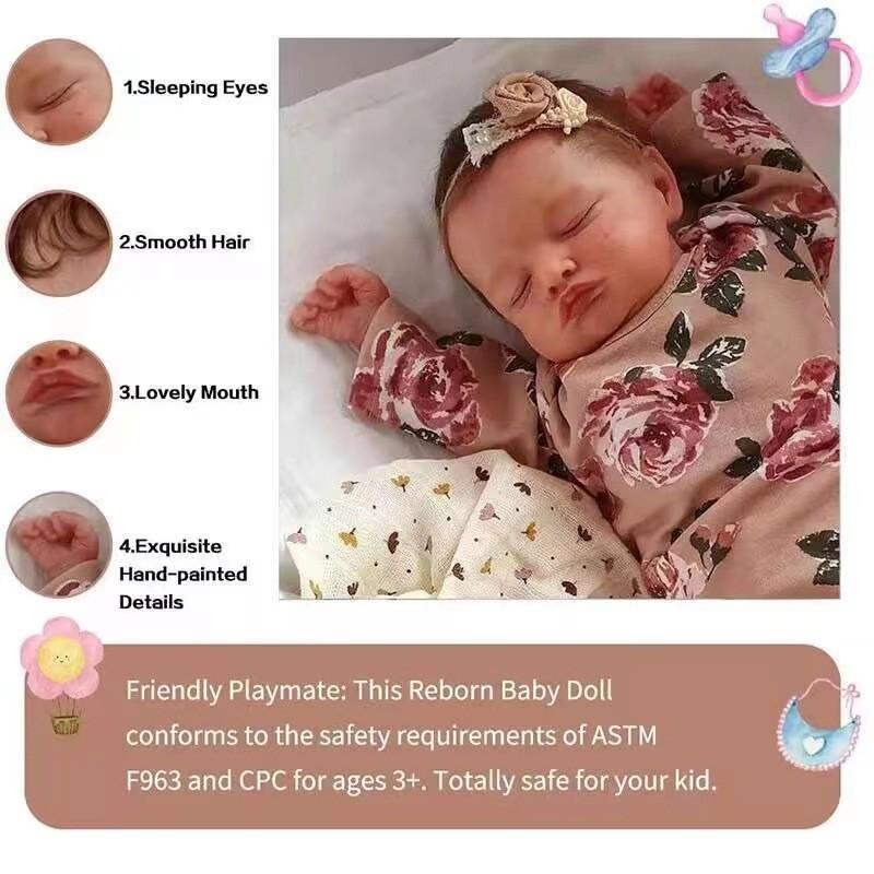 Silicone Reborn Baby Doll With Handpainted Features For Collectors And Gift Giving