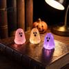 Glow in The Dark Ghost Figurines Figurines, Cute Resin Bead Set for Halloween Decorative Miniature Landscapes Decoration, Mini Colorful Tiny
